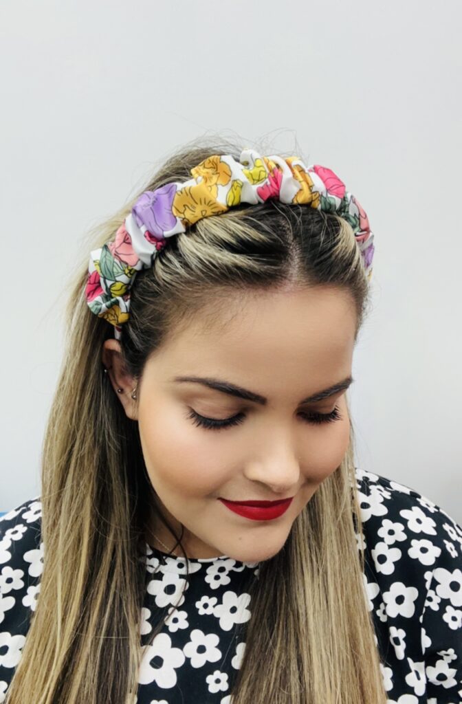 Silk Ruffled Headband - Spring