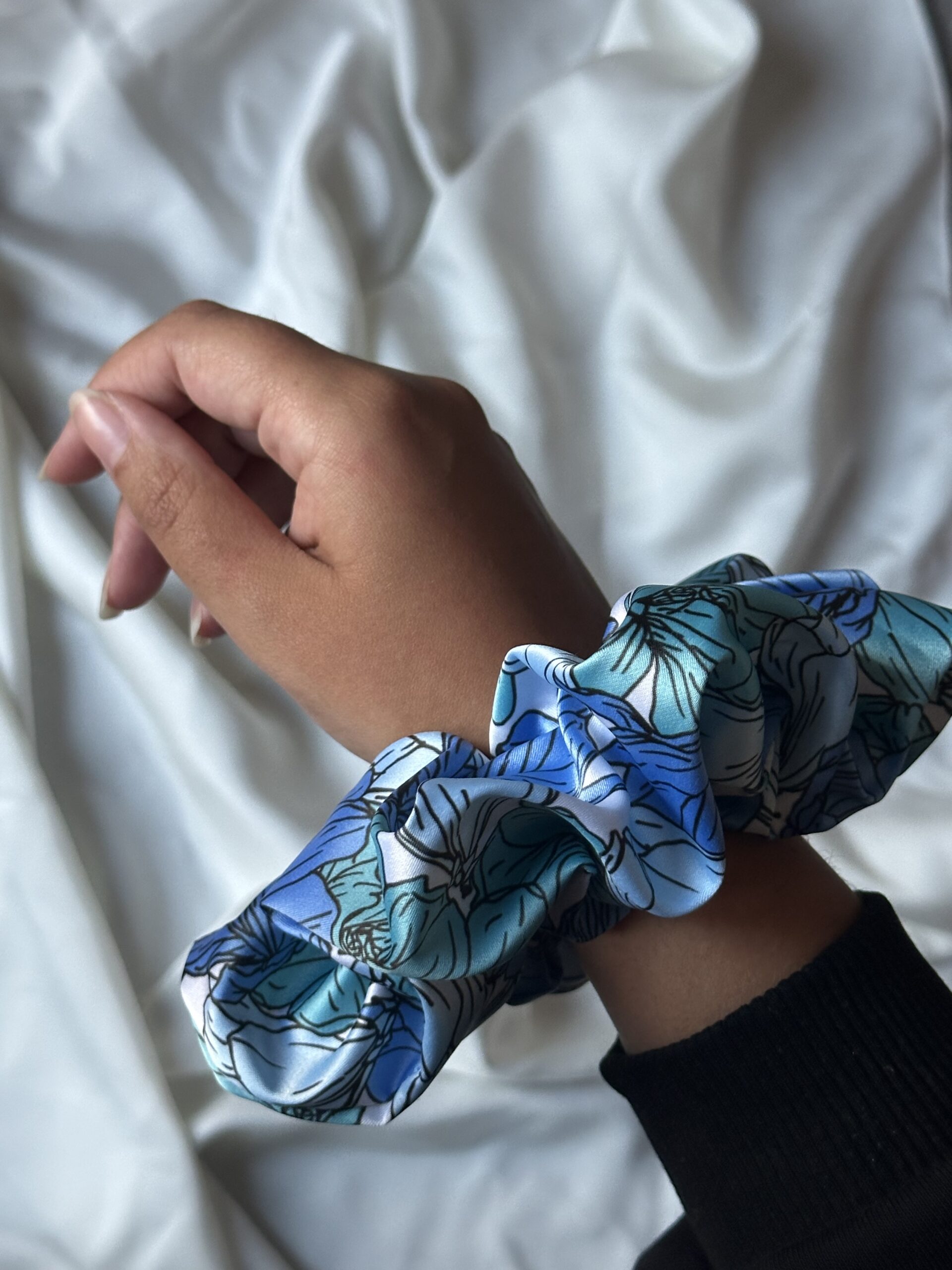 Oversized Silk Scrunchie - Winter - Image 2