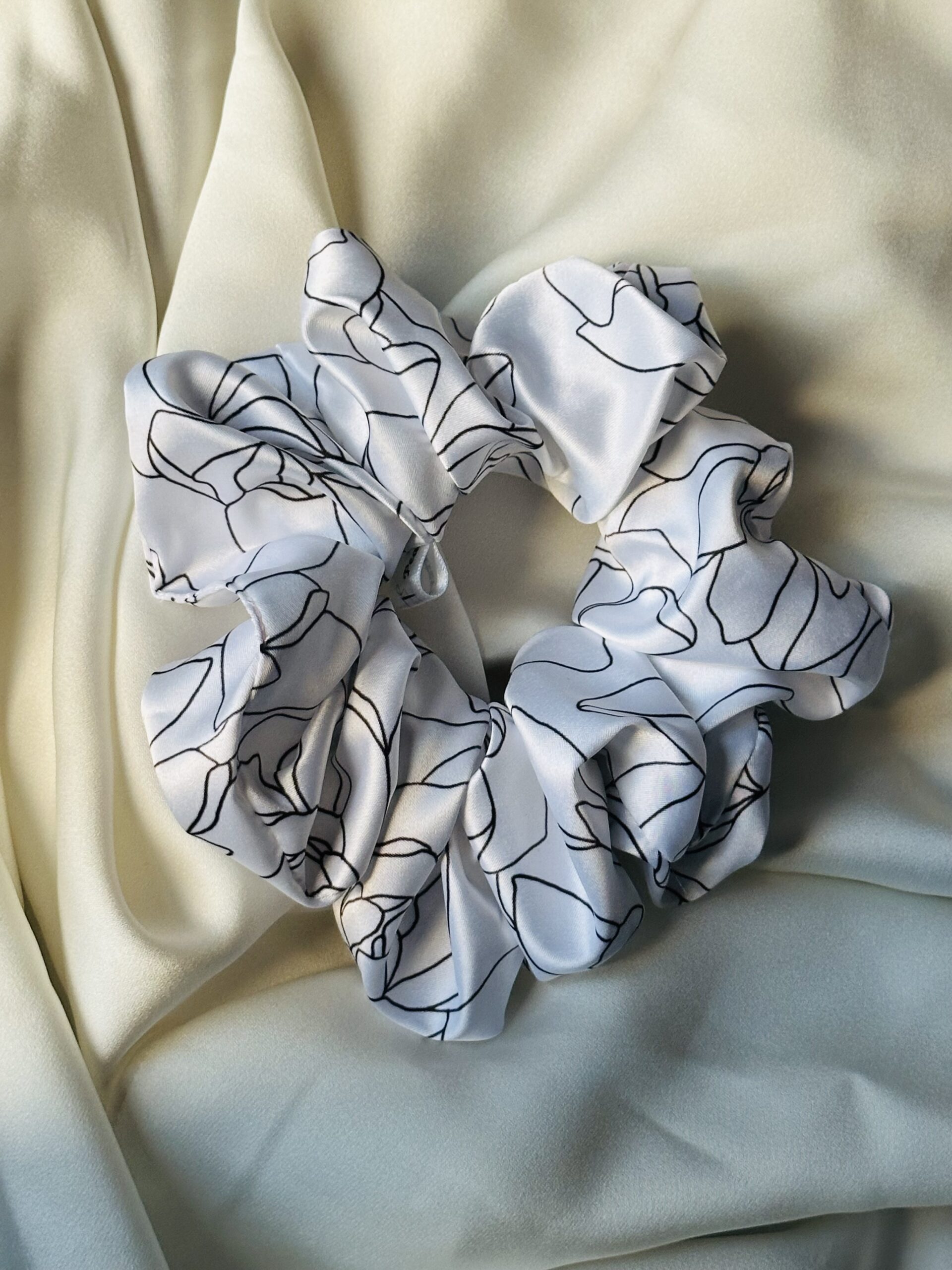 Oversized Silk Scrunchie - Lotus
