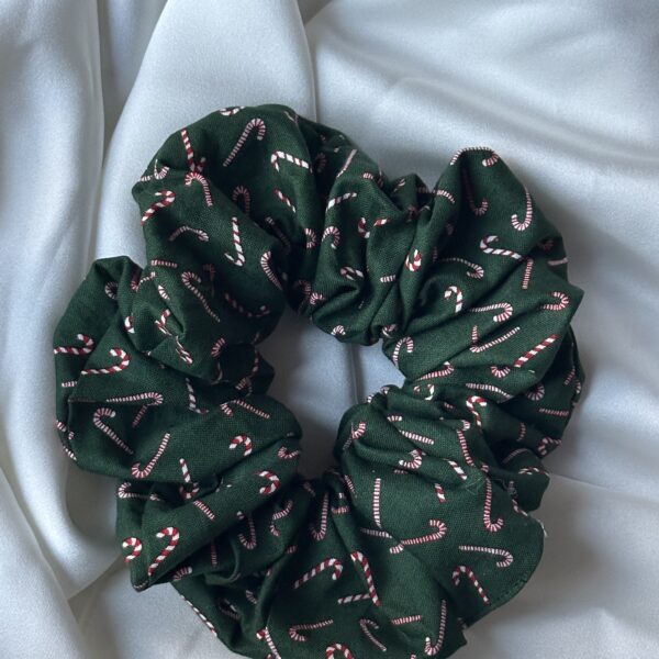 Oversized Peppermint Stick Scrunchie
