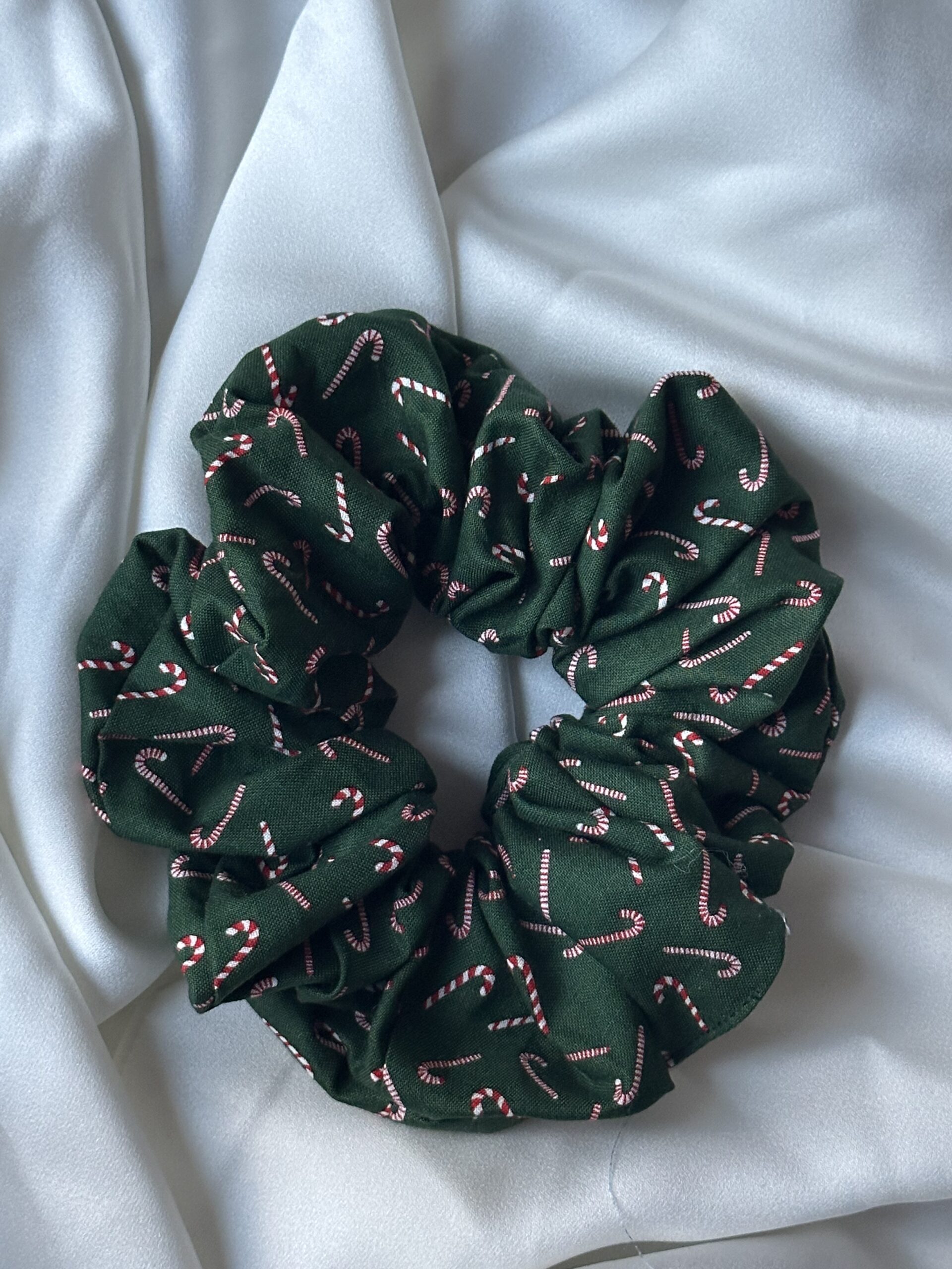 Oversized Peppermint Stick Scrunchie