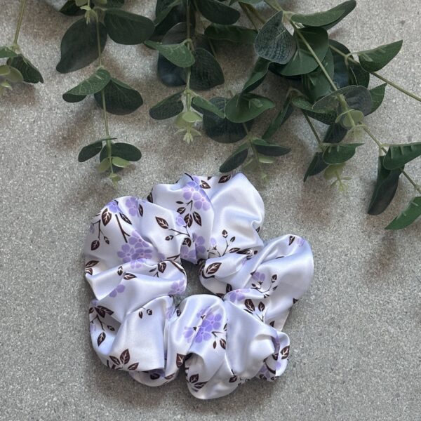 Oversized Silk Scrunchie - Violet