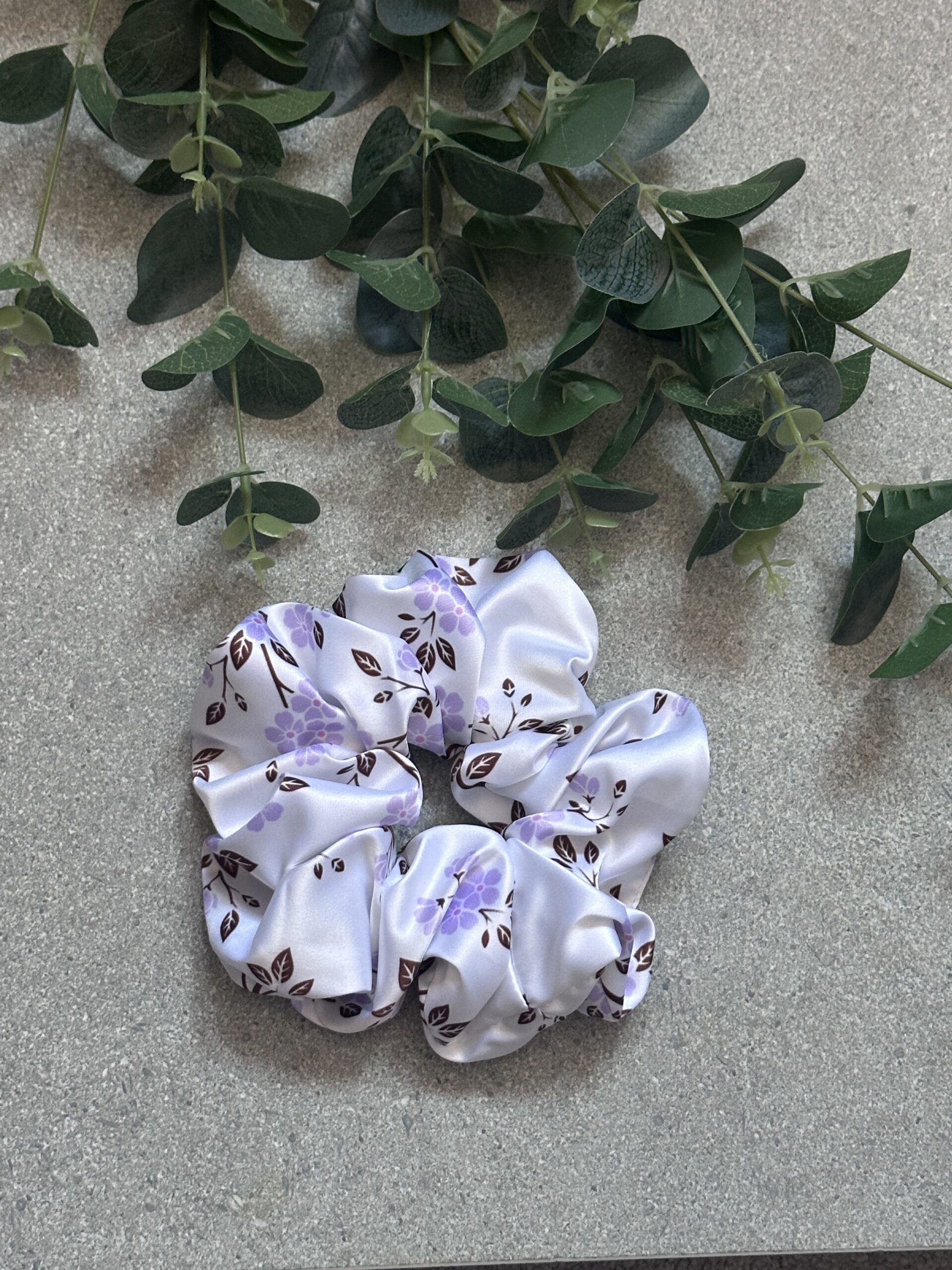 Oversized Silk Scrunchie - Violet