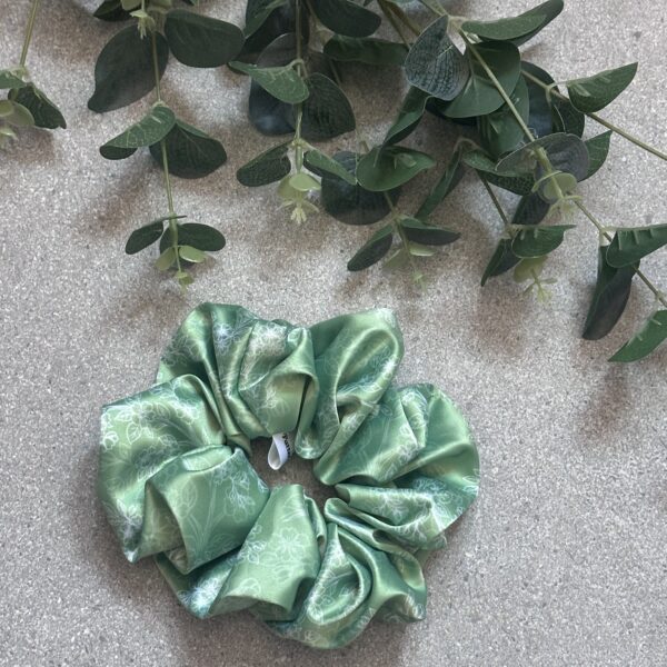 Oversized Silk Scrunchie - Forest