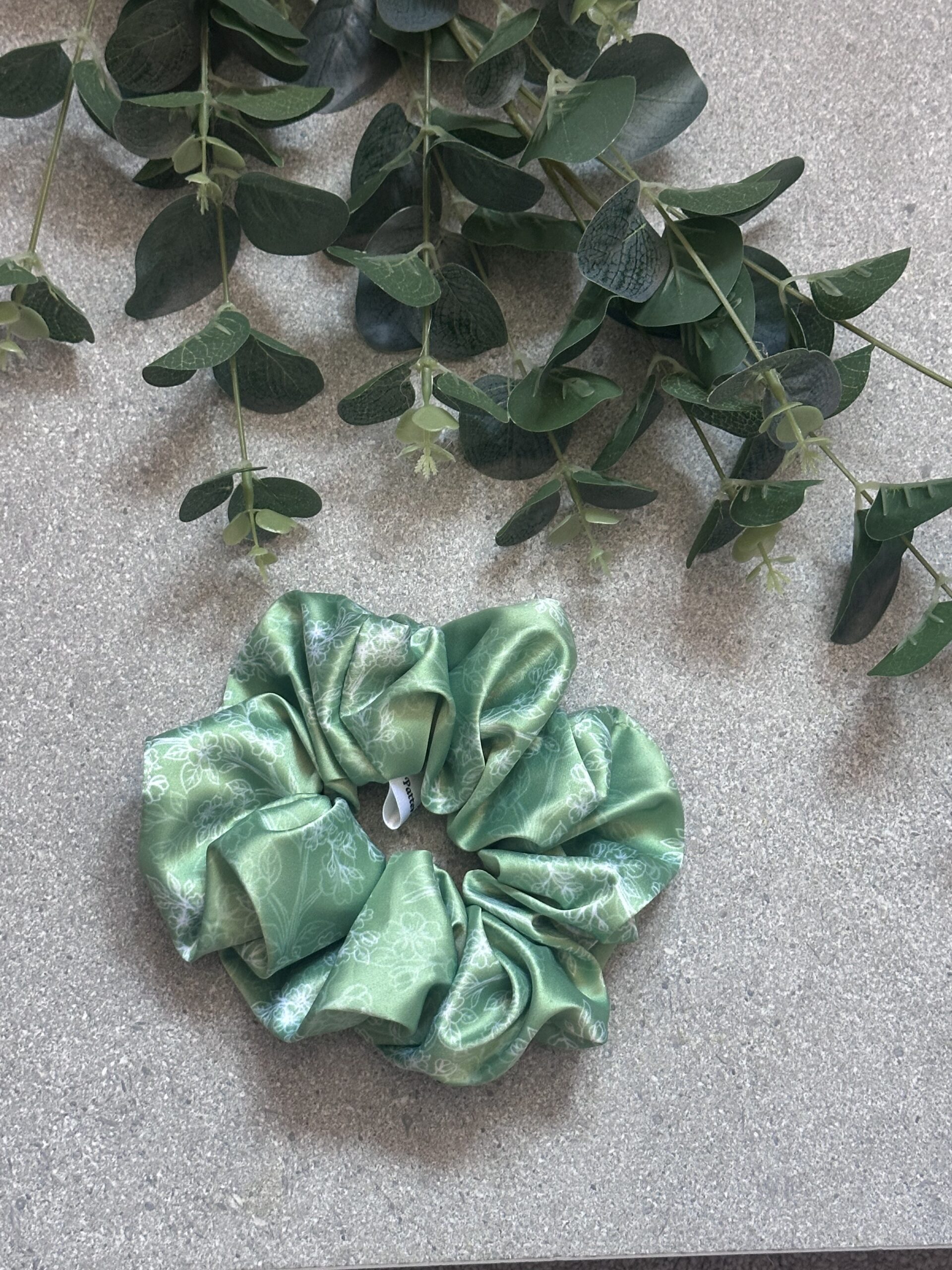 Oversized Silk Scrunchie - Forest
