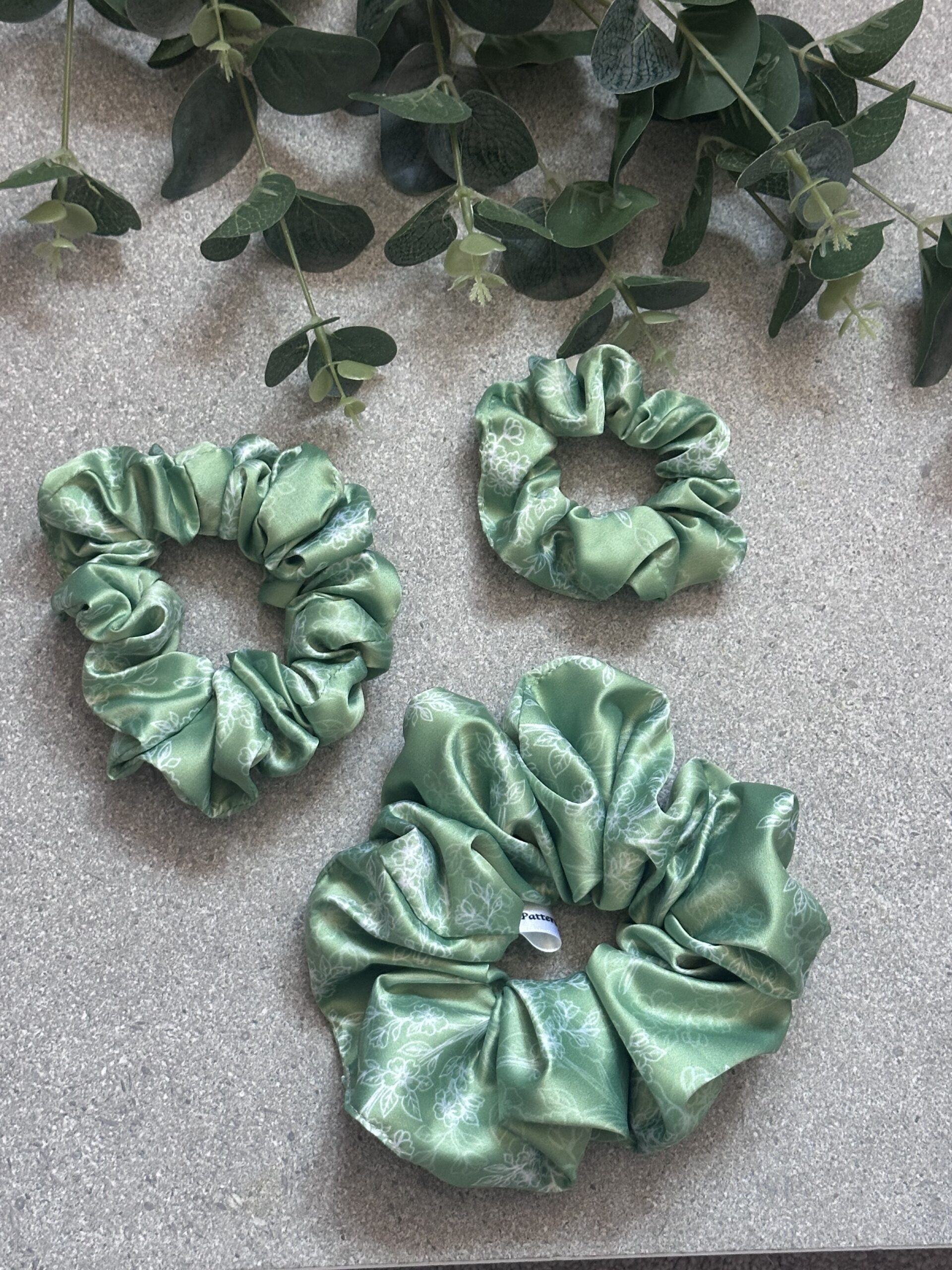 Oversized Silk Scrunchie - Forest - Image 2