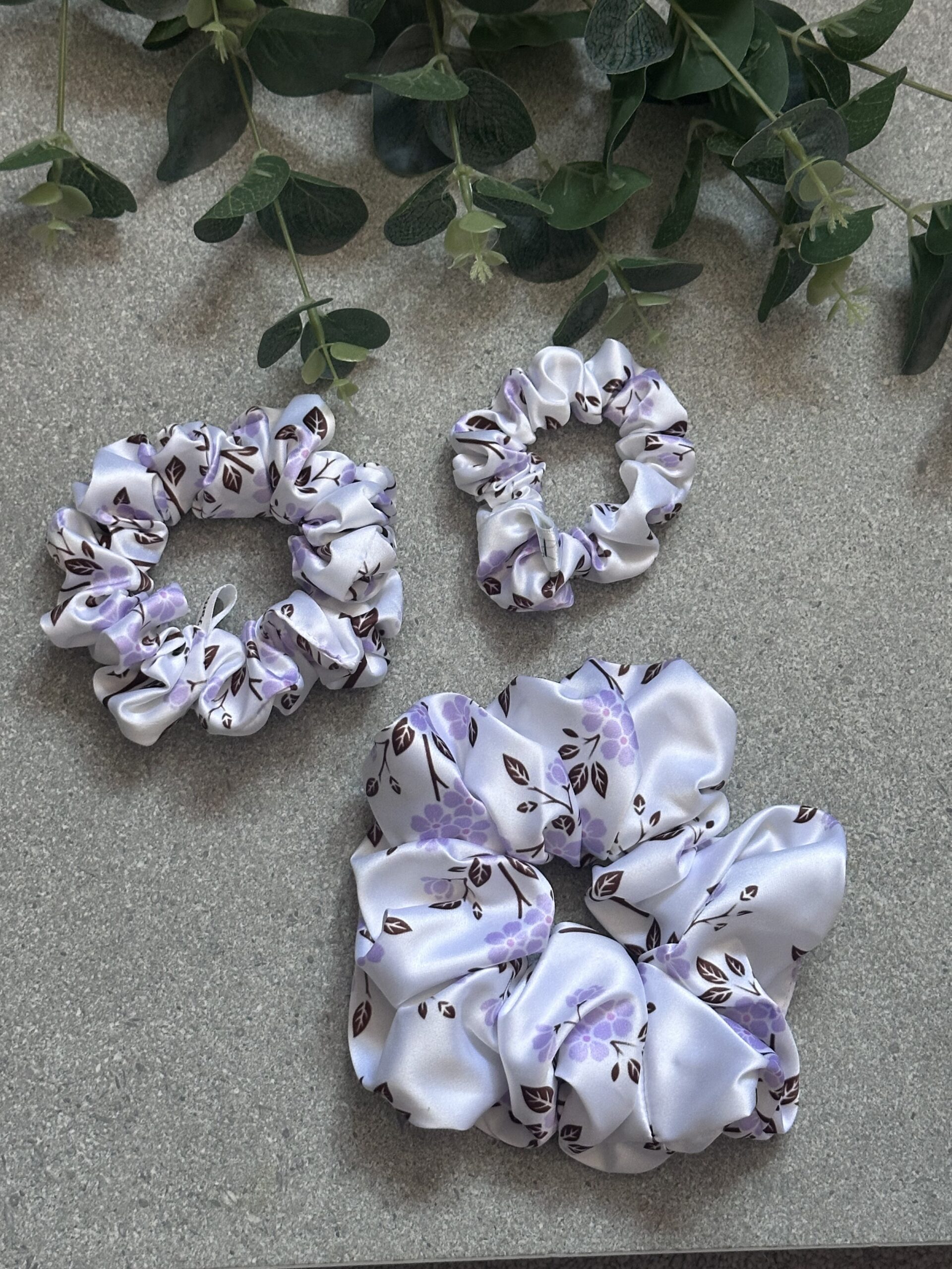 Oversized Silk Scrunchie - Violet - Image 2