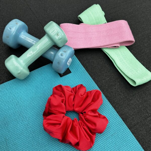 Sport - Raspberry Red Oversized Scrunchie
