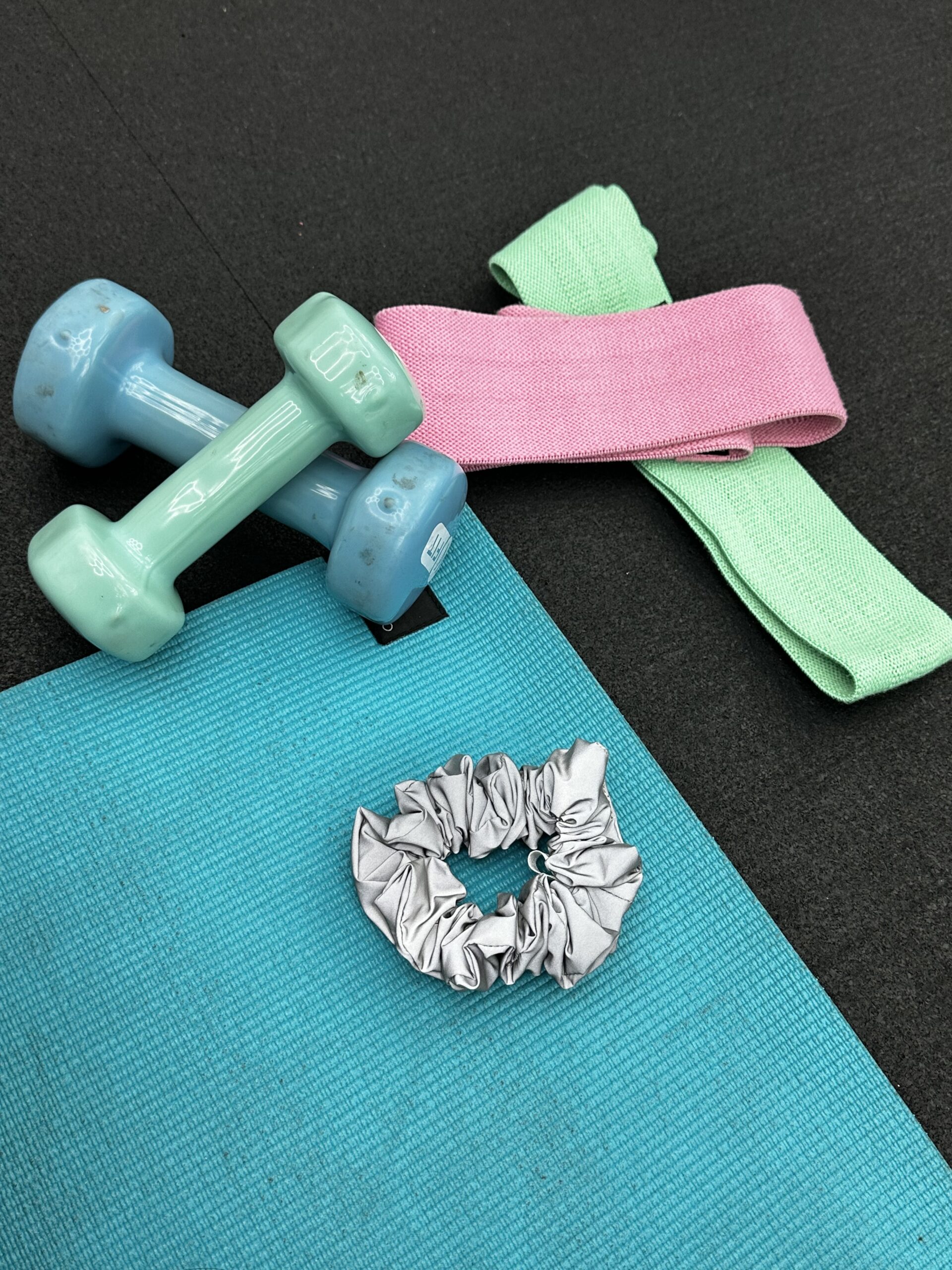 Sport - High Visibility Silver Reflective Regular Scrunchie