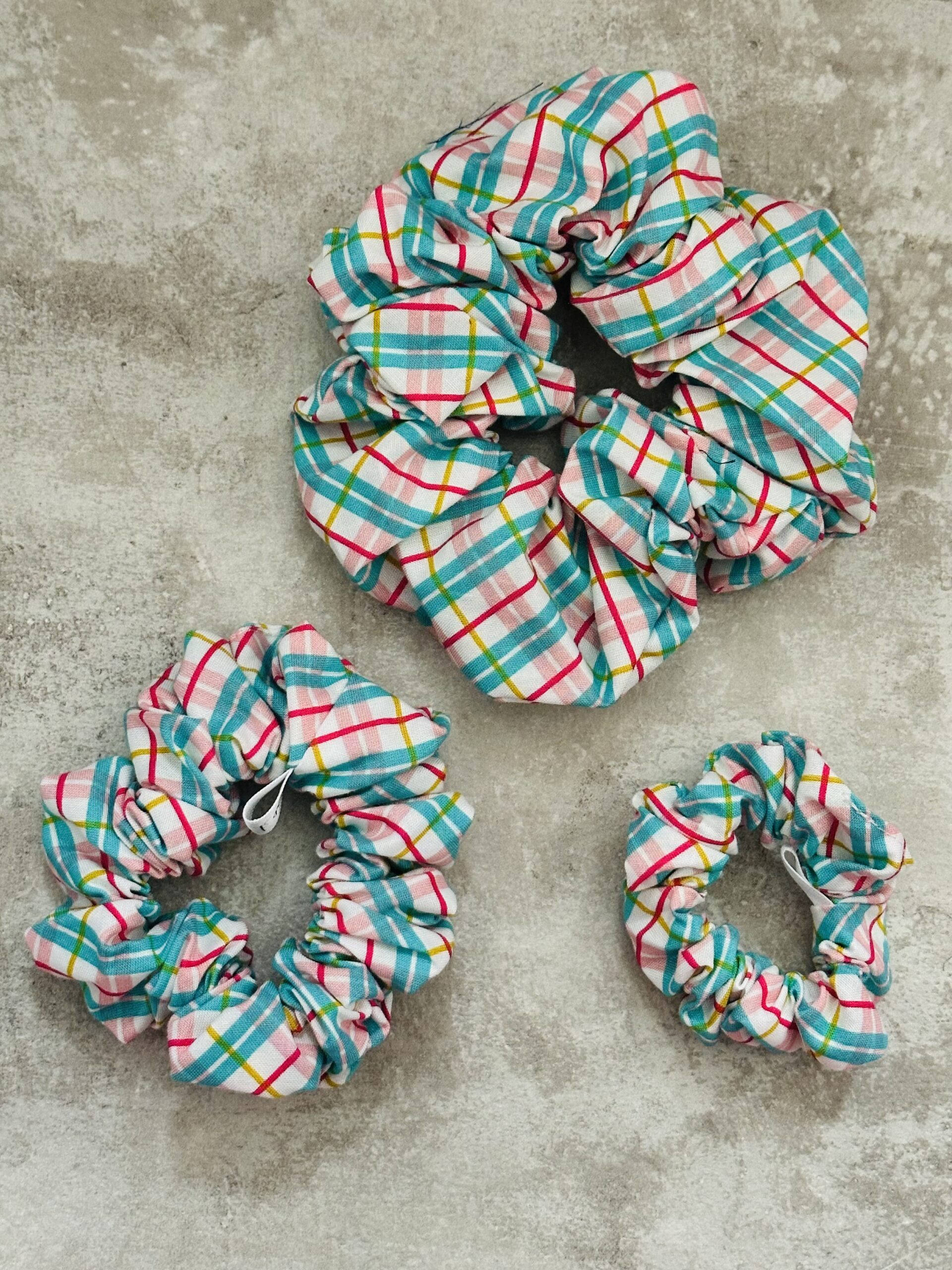 Mini Liberty Scrunchie - Deck The Halls In Check - Image 2