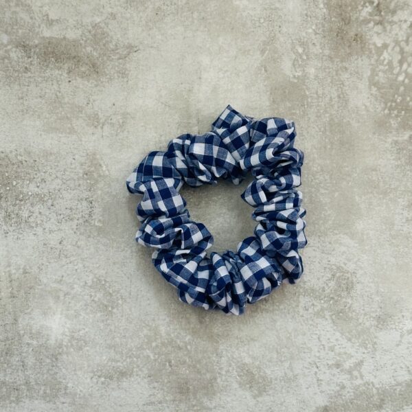 Regular Navy Gingham Scrunchie