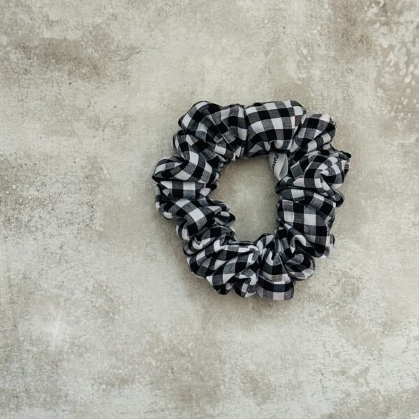 Regular Black Gingham Scrunchie