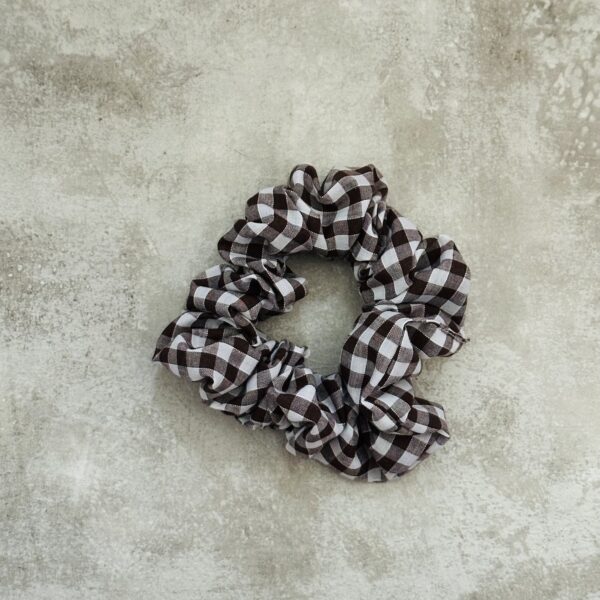 Regular Brown Gingham Scrunchie