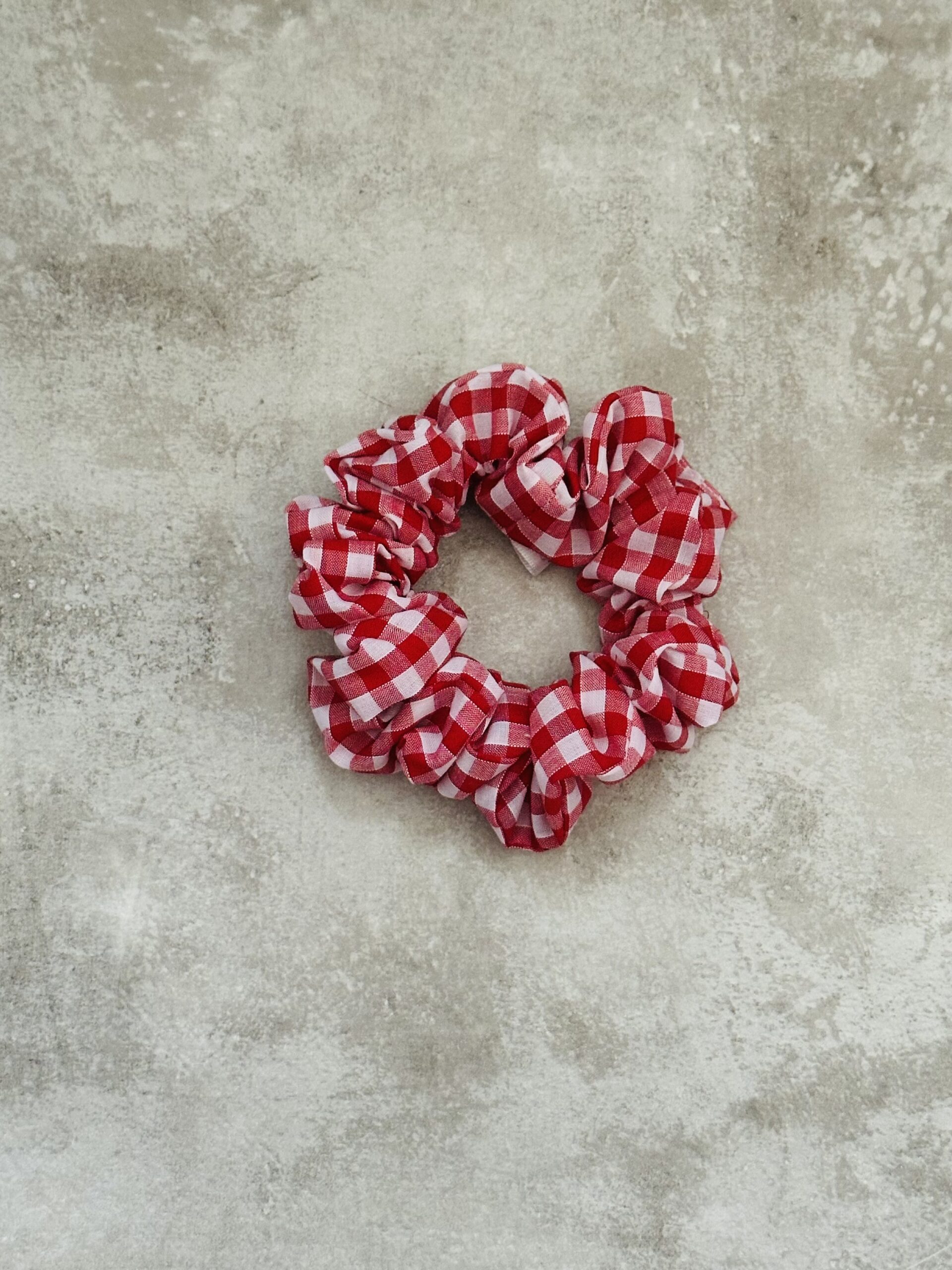 Regular Red Gingham Scrunchie